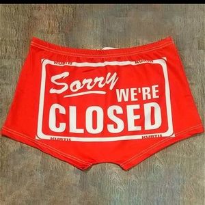 Red stretchy booty‎ shorts Sexy Fun Cute dancer Intimate Beach Hot Girl Y2K Rave